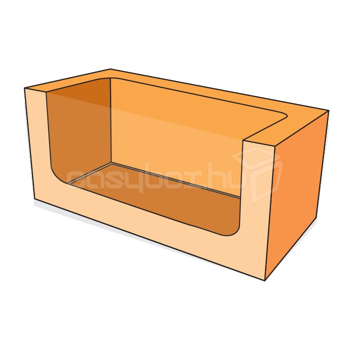 Desszert doboz 141×58×60 mm ablakkal és desszert alátéttel