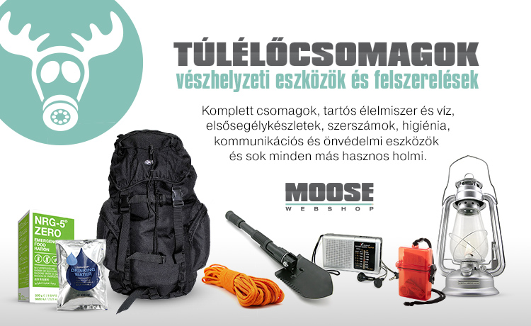 Túlélőcsomagok, vészhelyzeti felszerelések, eszközök webáruháza - Moose.hu